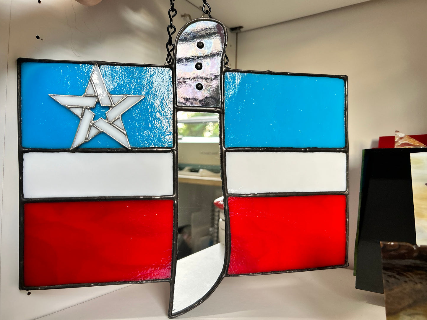 Bandera de Lares con espejo machete